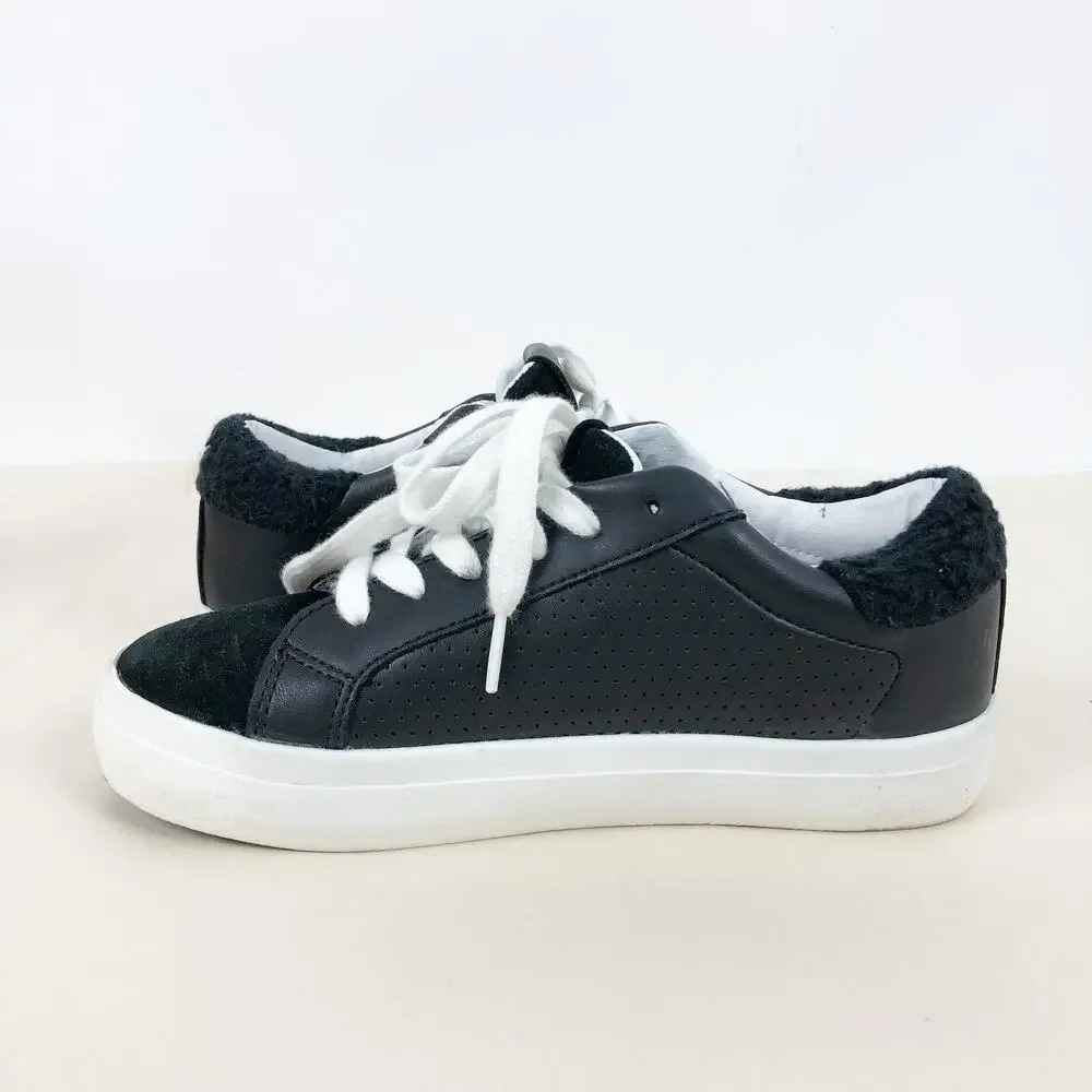 Steve Madden Womens Stare Sneakers Size 6 Black Round Toe Low Top Lace-Up Shoes